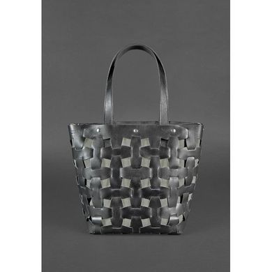 Сумка Пазл L графит - черная (Натуральная кожа Krast) Blanknote BN-BAG-33-g