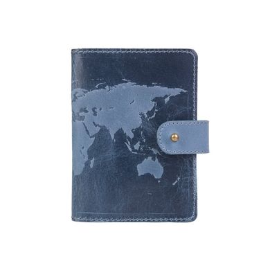 Шкіряне портмоне для паспорта / ID документів HiArt PB-02/1 Shabby Lagoon "World Map"