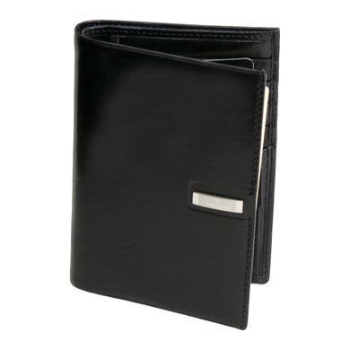 Портмоне-блокнот чоловіче шкіряне Vip Collection 65 Platinum Чорне 65.A.PL