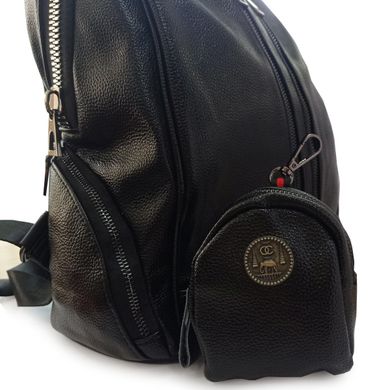 Женский городской средний рюкзак Olivia Leather F-FL-NWBP27-012A Черный