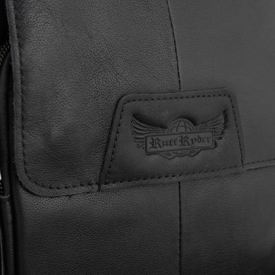 Мужская сумка кожаная через плечо Ruff Ryder RR-9033-6A Черный