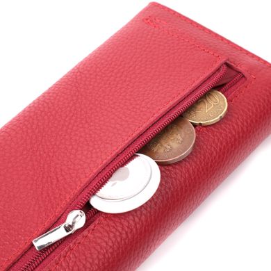 Яскравий жіночий гаманець горизонтального формату з натуральної шкіри ST Leather 22514 Червоний
