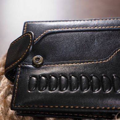 Чоловічий гаманець з тисненням 20234 Vintage Чорний