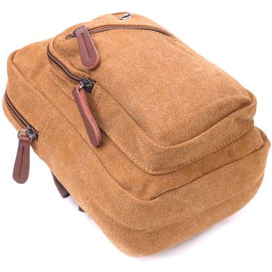 Практичная мужская сумка через плечо текстильная 21230 Vintage Коричневая