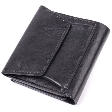 Шикарний гаманець з безліччю відділень із люксової натуральної шкіри GRANDE PELLE 22573 Чорний