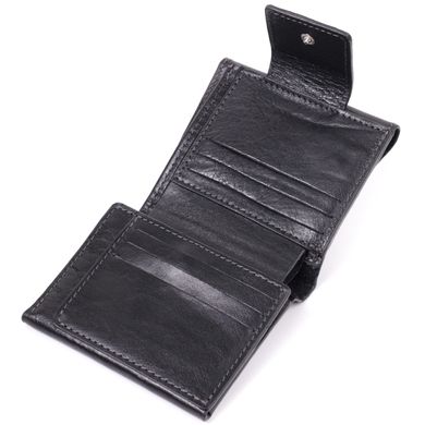 Шикарный кошелек с множеством отделений из люксовой натуральной кожи GRANDE PELLE 22573 Черный