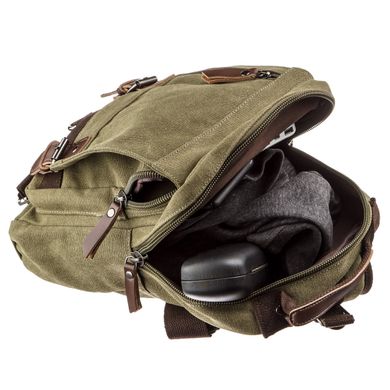 Сумка-рюкзак на одно плечо Vintage 20141 Оливковая
