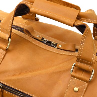 Містка дорожня сумка з натуральної вінтажної шкіри Vintage 22140 Світло-коричнева
