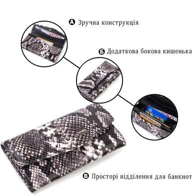 Женский кожаный кошелек для карт купюр и монет CANPELLINI 21692 Разноцветный