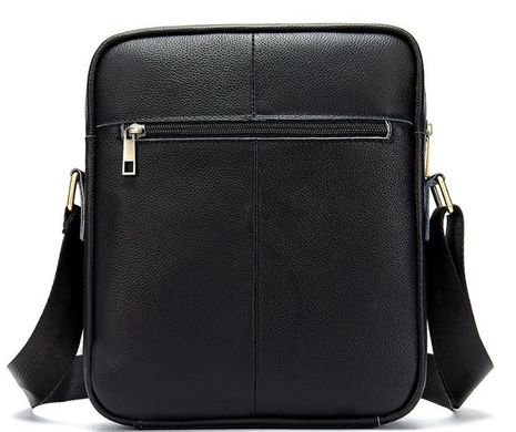 Компактная мужская сумка кожаная Vintage 14824 Черная