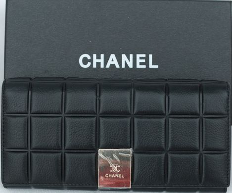Жіночий гаманець з натуральної шкіри CHANEL 13804, Чорний