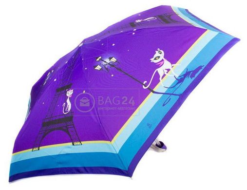 Фиолетово-голубой зонт для женщин, механический,компактный, облегченный ZEST Z55516-10, Фиолетовый