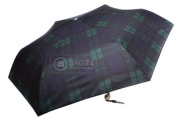 Зонт облегченный компактный для мужчин, механический HAPPY RAIN U63959-dark-green-kletka, Черный