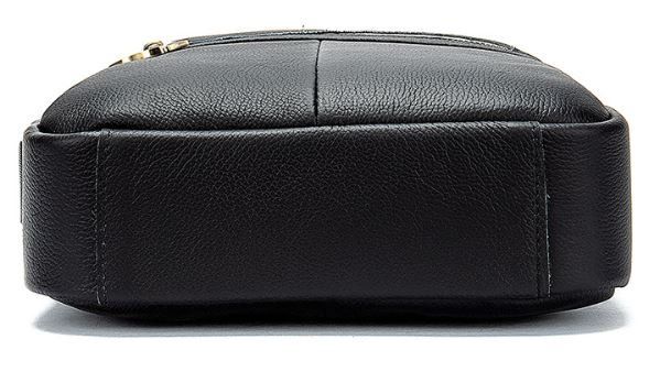 Компактная мужская сумка кожаная Vintage 14824 Черная