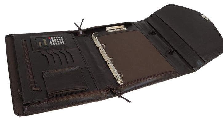 Деловая папка-портфель из эко кожи JPB AK-08 коричневый