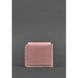 Натуральное кожаное портмоне 4.2 на кнопке розовое Blanknote BN-PM-4-2-pink-peach