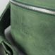 Натуральна шкіряна поясна сумка зелена вінтажна Blanknote TW-BeltBag-green-crz