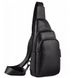 Мужской кожаный рюкзак-слинг на одну шлейку Tiding Bag A25F-001-1A Черный