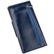 Бумажник унисекс вертикальный из кожи алькор на кнопках SHVIGEL 16174 Синий