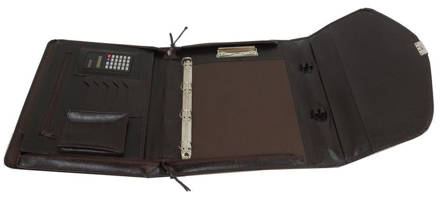 Ділова папка-портфель з еко шкіри JPB AK-08 коричневий