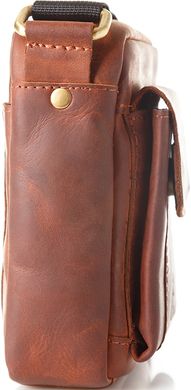 Удобная мужская сумка из натуральной кожи, Коричневый