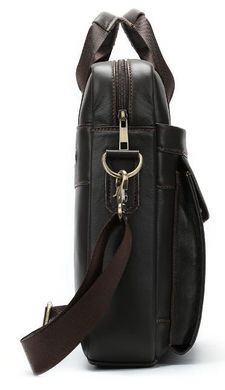 Вертикальная сумка мужская Vintage 14876 Серо-коричневая