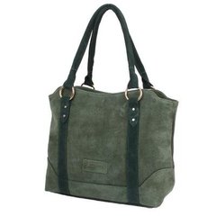 Жіноча замшева сумка LASKARA (Ласкарєв) LK-DD210-olive Зелений