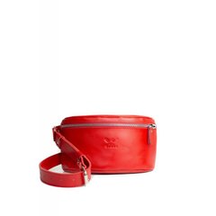 Натуральная кожаная поясная сумка красная Blanknote TW-BeltBag-red-ksr