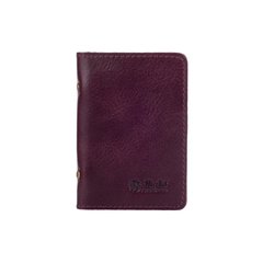 Кожаная обложка-органайзер для ID паспорта и других документов фиолетового цвета