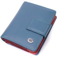 Невеликий вертикальний жіночий гаманець із натуральної шкіри ST Leather 19435 Бірюзовий