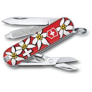 Складной нож Victorinox CLASSIC SD Edelweiss Красный 0.6223.840