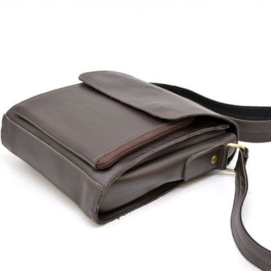 Мужская кожаная сумка через плечо GC-3027-4lx бренда TARWA Коричневый