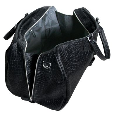 Дорожня сумка-саквояж з натуральної шкіри 36490С Vip Collection, чорна 36490.A.CROC