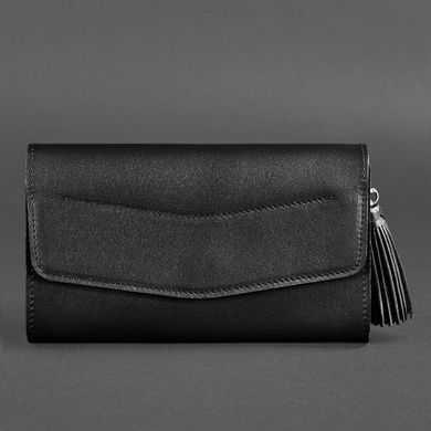 Жіноча шкіряна сумка Еліс вугільно-чорна Blanknote BN-BAG-7-ygol