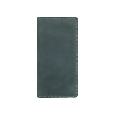 Износостойкий зеленый кожаный бумажник на 14 карт