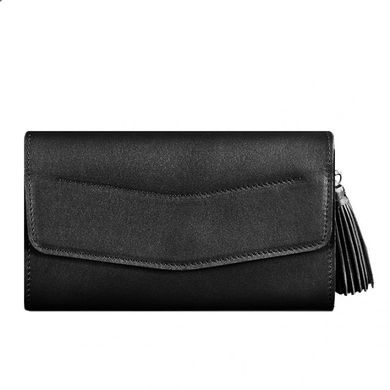 Женская кожаная сумка Элис угольно-черная Blanknote BN-BAG-7-ygol