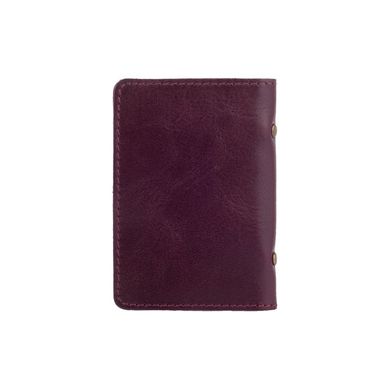 Кожаная обложка-органайзер для ID паспорта и других документов фиолетового цвета