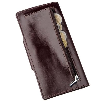 Бумажник мужской вертикальный на кнопках SHVIGEL 16175 Коричневый
