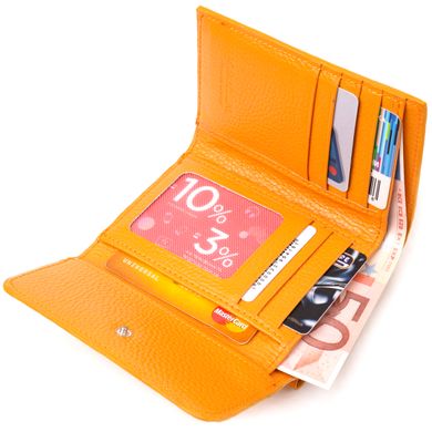Яскравий гаманець для жінок із натуральної шкіри флотар CANPELLINI 21592 Жовтий
