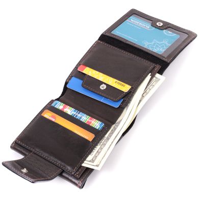 Люксовий гаманець з безліччю відділень із якісної натуральної шкіри GRANDE PELLE 22574 Коричневий