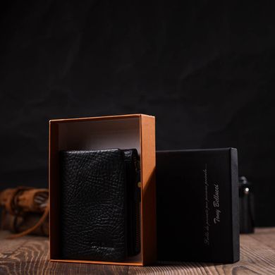Маленький та місткий гаманець з натуральної шкіри Tony Bellucci 22021 Синій