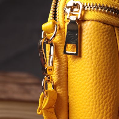 Оригінальна сумка для жінок з м'якої натуральної шкіри Vintage 22342 Жовтий