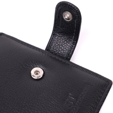 Отменный горизонтальный бумажник для мужчин из натуральной кожи ST Leather 22465 Черный