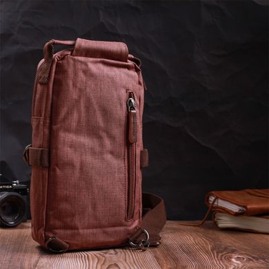 Плечева сумка для чоловіків із щільного текстилю Vintage 22186 Коричневий