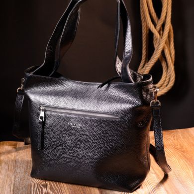 Вместительная женская сумка-шоппер с карманами KARYA 20877 Черный