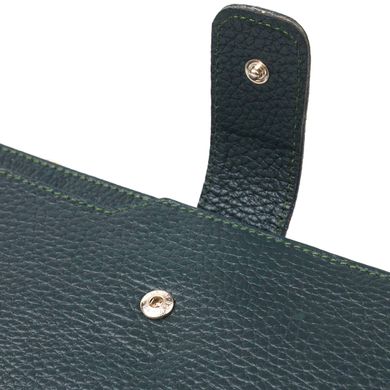 Жіночий великий вертикальний гаманець з натуральної шкіри CANPELLINI 21643 Зелений