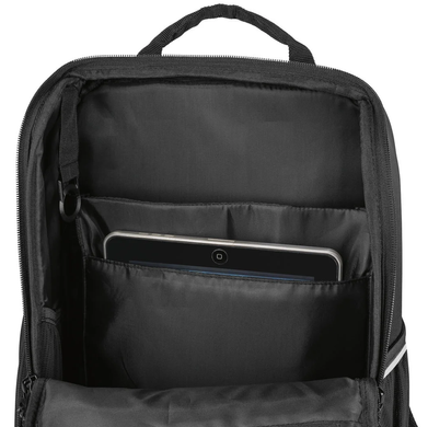 Деловой рюкзак со светоотражающими вставками 17L Topmove черный с серым