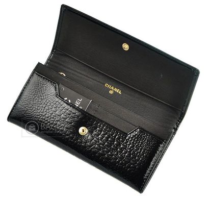 Легендарний шкіряний жіночий гаманець Chanel (Шанель), Чорний