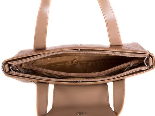 Женская кожаная сумка WANLIMA (ВАНЛИМА) W12029480014-coffee Бежевый
