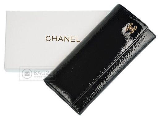 Легендарный кожаный женский кошелек Chanel (Шанель), Черный